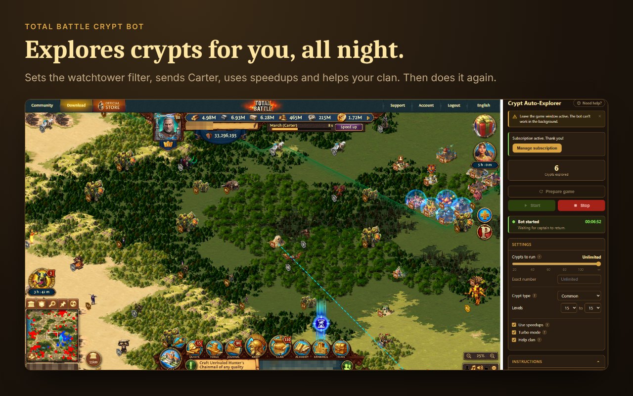 Total Battle Crypt Bot for Chrome | TB Crypt Auto-Explorer